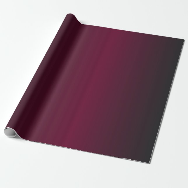 Dark Red to Black Ombre Pattern Wrapping Paper (Unrolled)