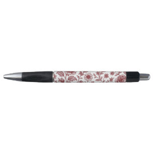 Dark Red Vintage Rose Pattern