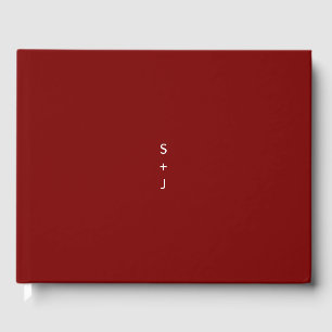 Dark Red Wedding  Guest Book