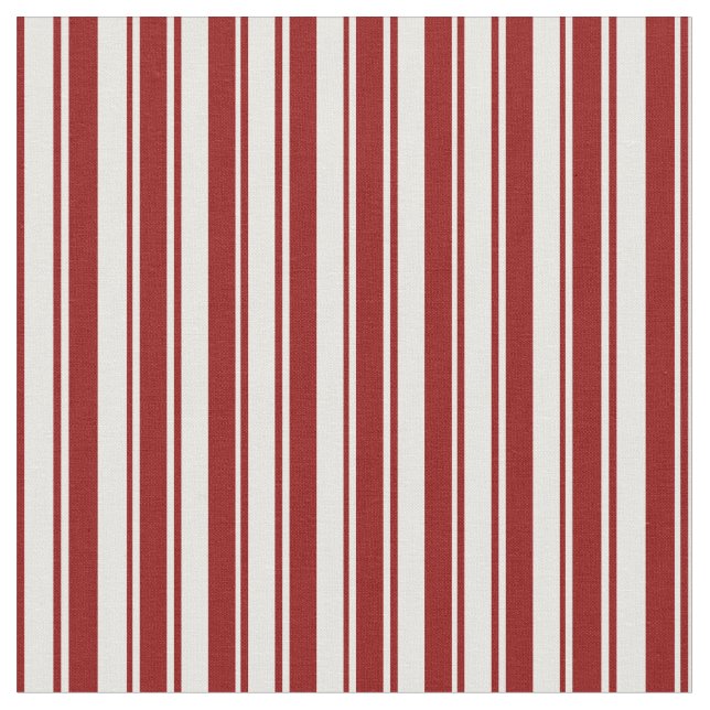 Dark Red & White Pattern Fabric (Close Up)