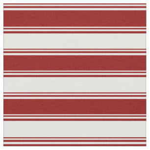 Dark Red & White Striped/Lined Pattern Fabric
