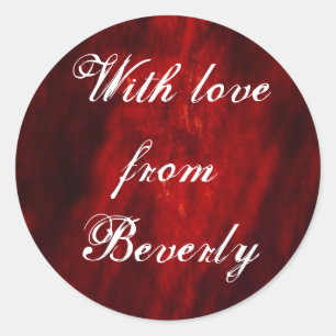 Dark red With Love... sticker