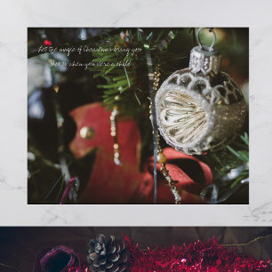 Dark retro Christmas tree Poster