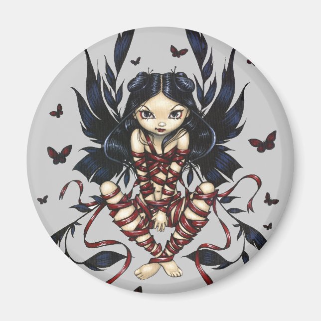 "Dark Ribbon Fairy" Magnet (Front)