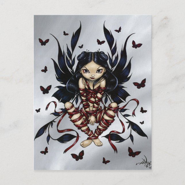 "Dark Ribbon Fairy" Postcard (Front)