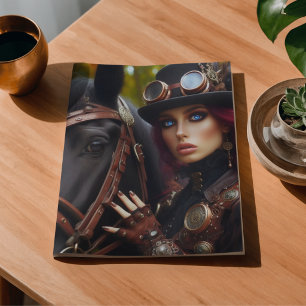 Dark Rider Steampunk Victorian Lady Decoupage Tissue Paper