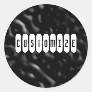 Dark Ripples - Template Classic Round Sticker