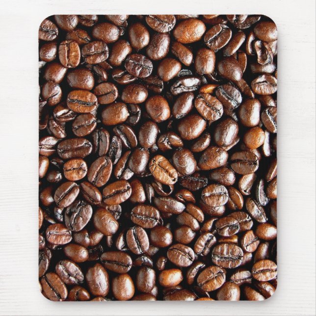 Dark Roasted Coffee Beans Mouse Mat (Front)