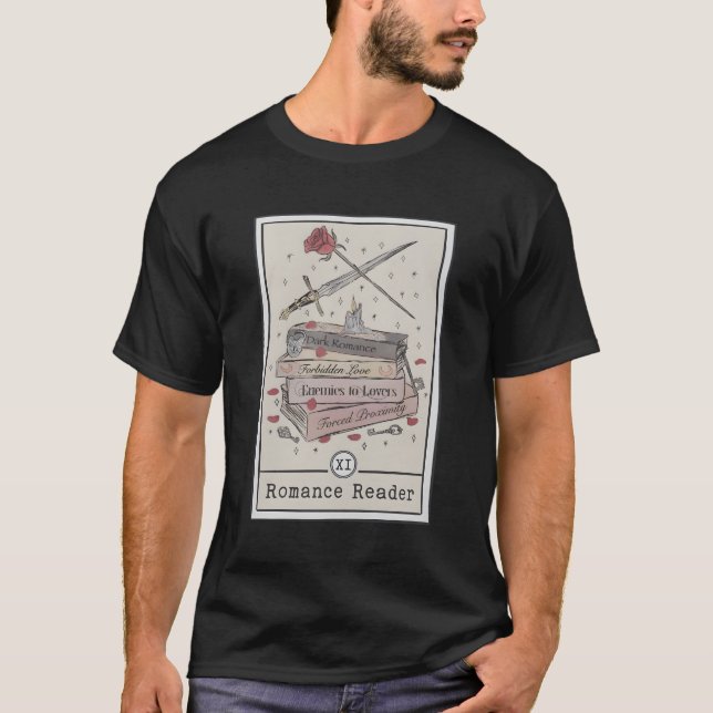 Dark Roce Reader Tarot Card Bookish Smut Reader Sm T-Shirt (Front)
