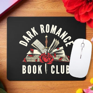 Dark Romance Book Club Red Floral Mouse Mat
