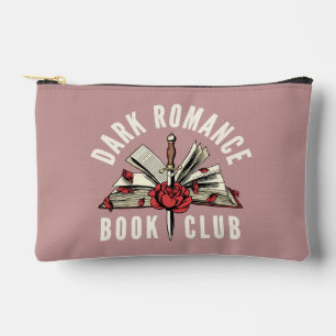 Dark Romance Book Club Red Floral Pink Accessory Pouch