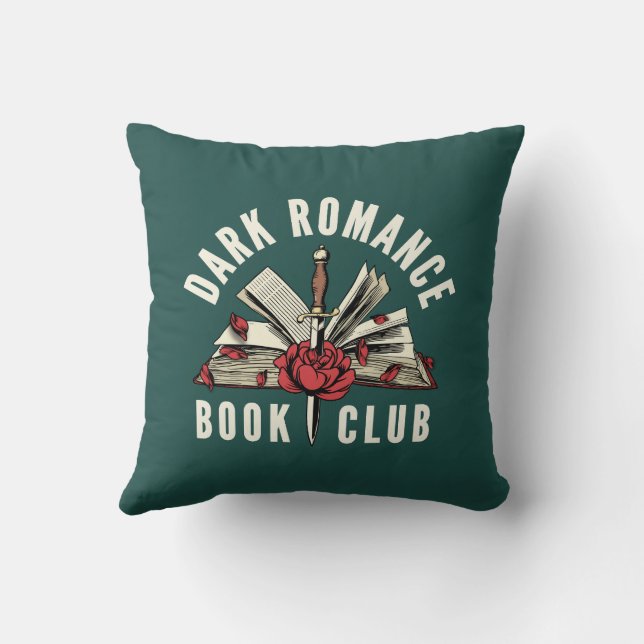 Dark Romance Book Lover Gift  Cushion (Back)