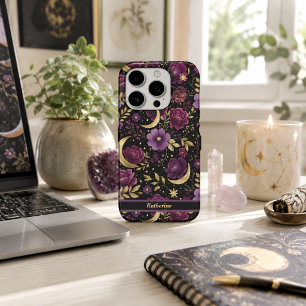 Dark Romance Celestial Moon Name Purple Gold
