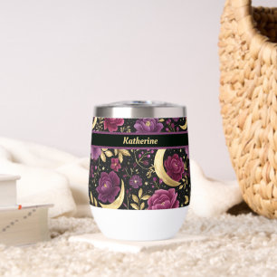 Dark Romance Celestial Moon Name Purple Gold