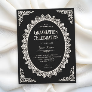 Dark Romance elegant graduation Invitation
