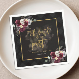 Dark Romance Gothic Engagement Party Napkin