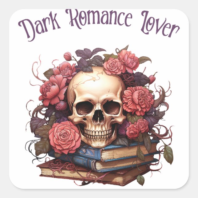 Dark Romance Lover Square Sticker (Front)