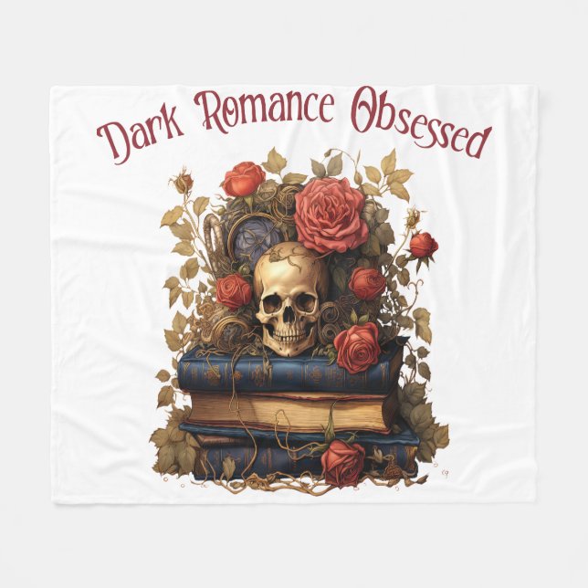 Dark Romance Obsessed Fleece Blanket (Front (Horizontal))