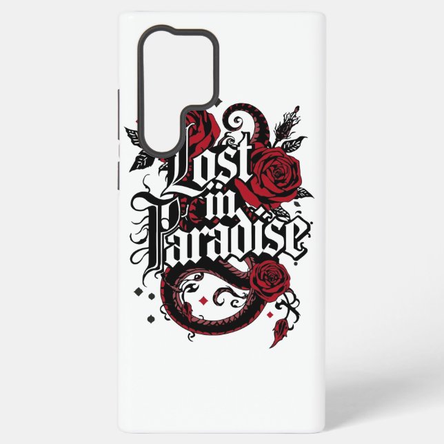 Dark Romance Tattoo Style Quote Samsung Galaxy S22 Ultra Case (Back)