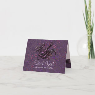 Dark Romance Wedding - Thank You Card