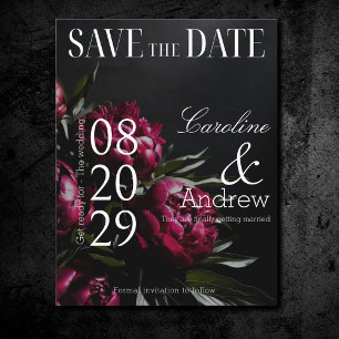 Dark Romantic Elegant Magazine Photo Save The Date