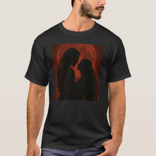 Dark Romantic Moonlit Lovers Art Print T-Shirt