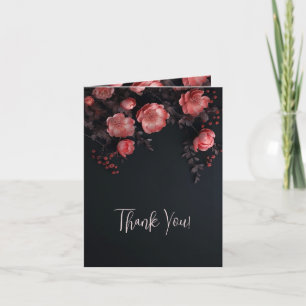 Dark Romantic Roses    Wedding Photo Thank You