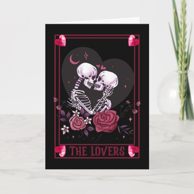 Dark Romantic Valloween Valentine  Card (Front)