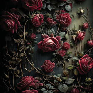 Dark Rose Bloom Tissue Paper