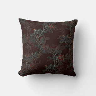 Dark rose design cushion