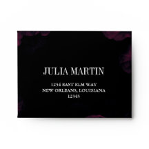 Dark Rose Garden Wedding RSVP Envelopes