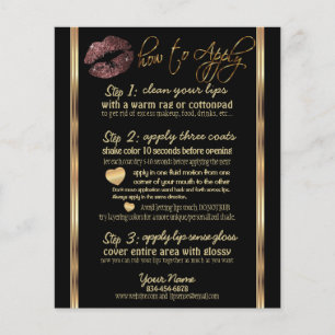 Dark Rose Glitter Lip Instructions 2 Flyer