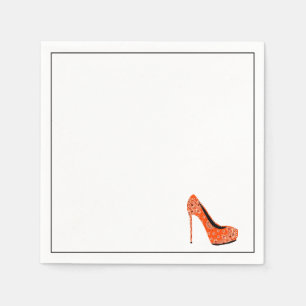 Dark Rose High-Heeled Shoe Napkin