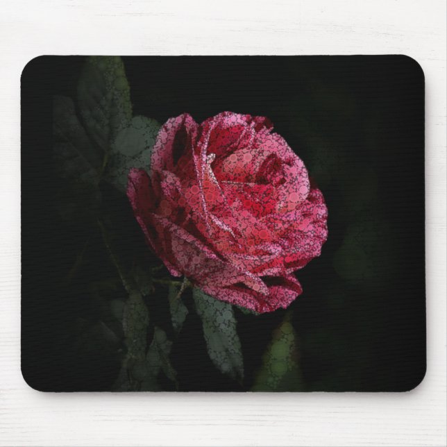 Dark Rose Mouse Mat (Front)