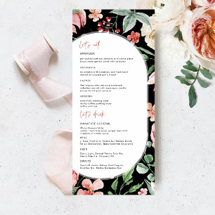 Dark Rose   Spring Florals Wedding Menu