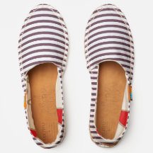 Dark Rose White Stripes Fashion Chic Cool Slip On