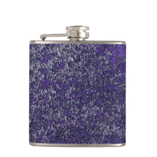 Dark Royal Purple Rusted Metal Texture Abstract Hip Flask