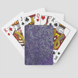 Dark Royal Purple Rusted Metal Texture Abstract Playing Cards
