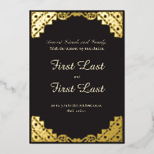 Dark Royalty Wedding Invitation