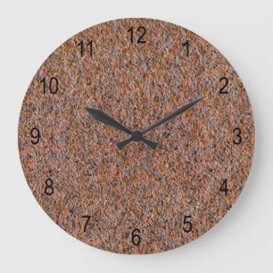 Dark rust large clock