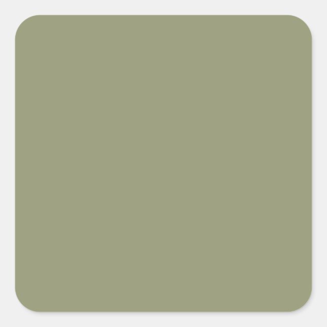 Dark Sage Green 91946E Colour, Option to Add Image Square Sticker (Front)