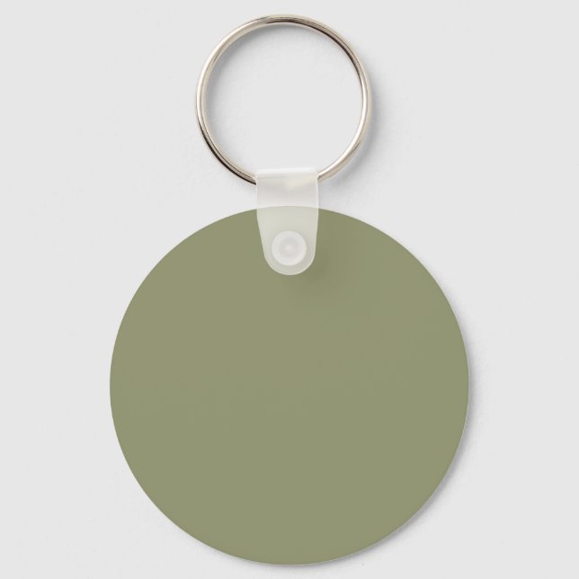 Dark Sage Green 91946E Colour - Option to Add Name Key Ring (Front)