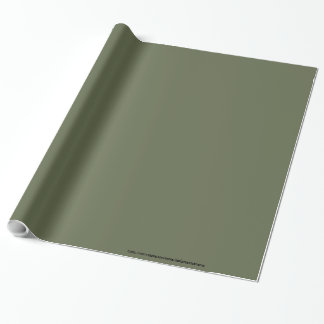 Dark Sage Green Elegant Neutral Solid Deep Colour Wrapping Paper