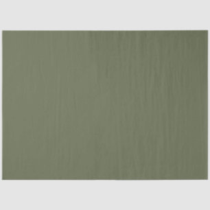 Dark Sage Green Elegant Neutral Solid Plain Colour Tissue Paper