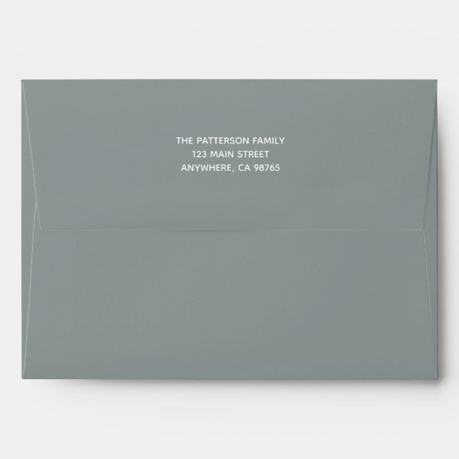 Dark Sage Green Envelope (Back (Top Flap))