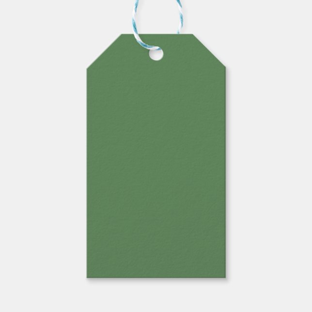 Dark sage (solid colour) gift tags (Front)