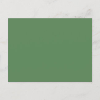 Dark sage (solid colour) invitation postcard