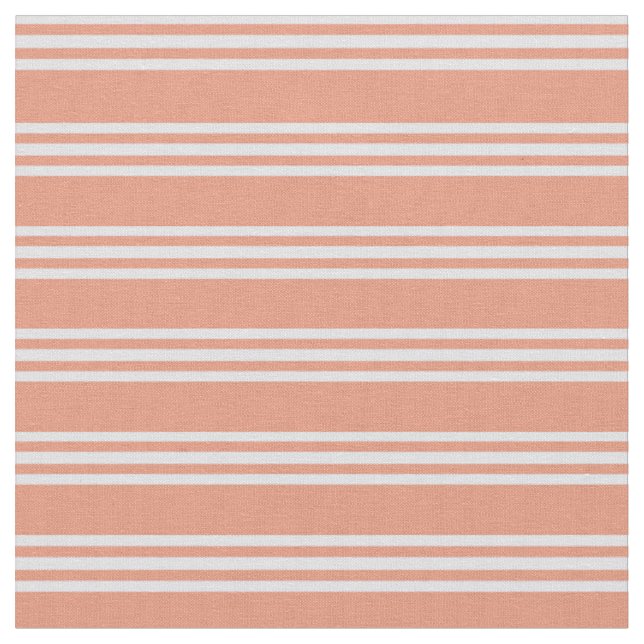 Dark Salmon and Lavender Stripes Fabric (Close Up)