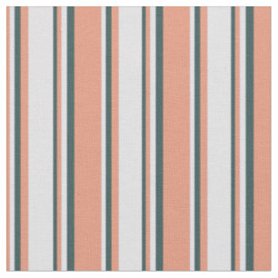 Dark Salmon, Lavender, and Dark Slate Grey Lines Fabric