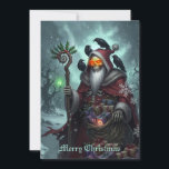 Dark Santa of Shadows – Gothic Christmas Skeleton  Holiday Card<br><div class="desc">Dark Santa of Shadows – Gothic Christmas Skeleton Art with Crows. A chilling twist on the classic Christmas legend — this dark fantasy Santa is a skeletal figure cloaked in crimson, surrounded by ominous crows and holding a bag of eerie gifts. His glowing eyes and gothic aura bring a spooky...</div>